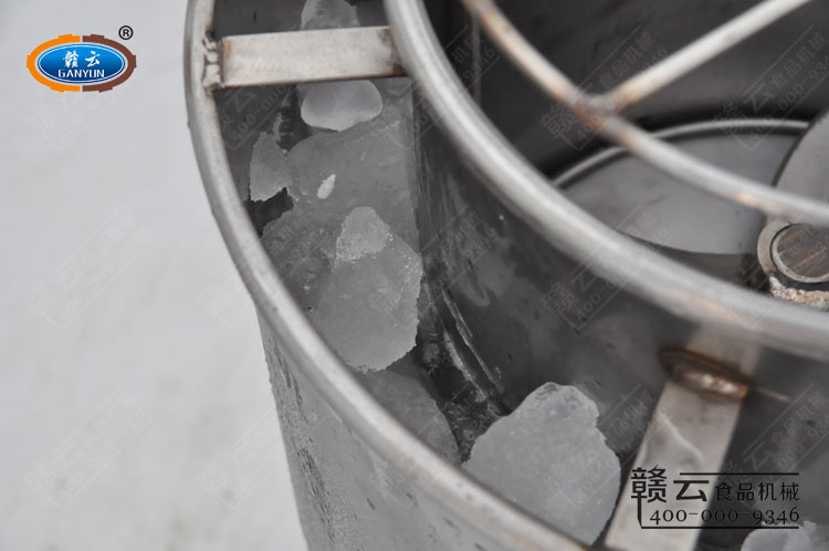 傳動(dòng)28型不銹鋼雙桶肉丸打漿機(jī)外桶加冰水